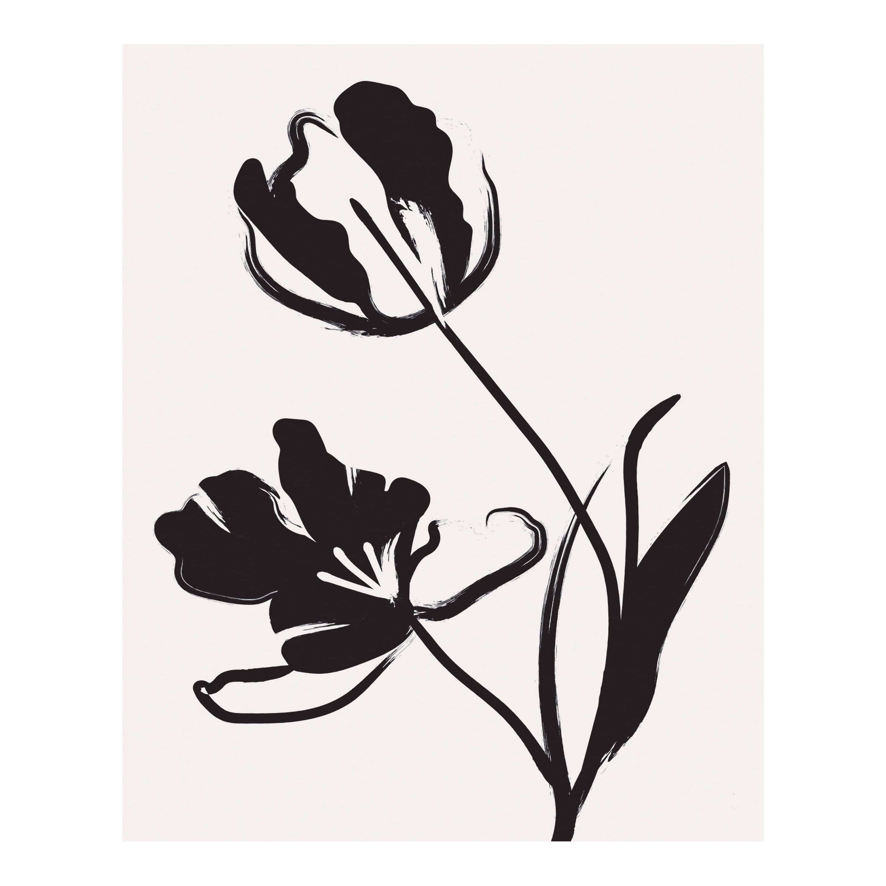 (2 pack) DesignOvation Botanicals Black and White Unframed Art Prints 8” x 10” Set of 3 by The Creative Bunch Studio