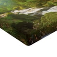 thumbnail image 2 of Ambesonne Green Fitted Sheet, Forest at Golitha Falls, Full Size, Green Brown, 2 of 3