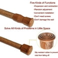 thumbnail image 3 of 2 Pack Small Tension Rods 15.7 in to 28 Curtain Rods Window Rods in Extendable Width Spring Cupboard Bars for Kitchen Utensils, Closet, and Cabinet, Fit in The Spaces to Stay Up, 3 of 7