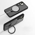 thumbnail image 6 of TECH CIRCLE For Galaxy S24 Case with Magnetic Stand,Military Drop Protection Compatible with MagSafe Slim Translucent Shockproof Ring Holder Cover for Samsung Galaxy S24 6.1",White, 6 of 7