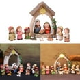 thumbnail image 2 of TINYSOME Resin Christmas Nativity Statue Figurines Set Small Resin Figures with LED Light for Indoor and Outdoor Decorations, 2 of 12