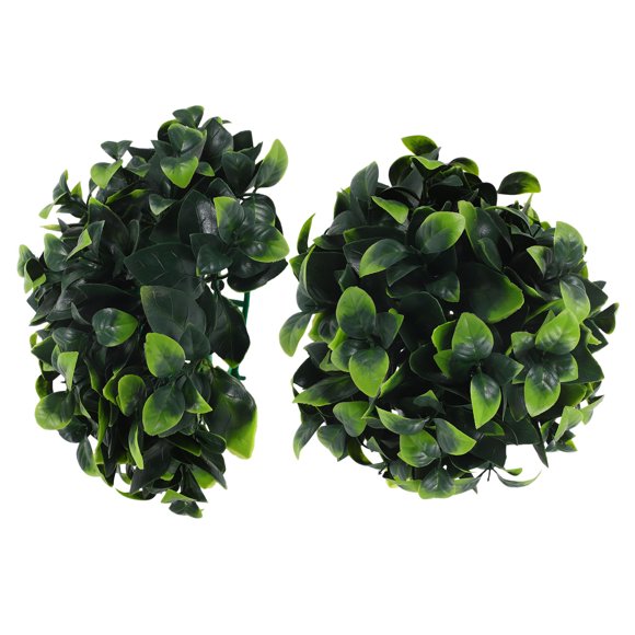 WHAMVOX 2Pcs Artificial Boxwood Bush Ball Green Plastic for Wedding Decor