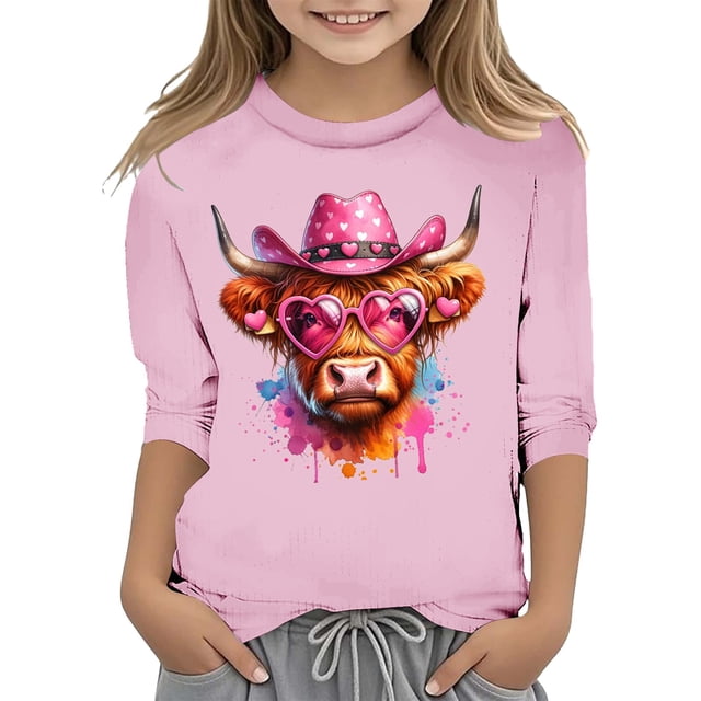 TZEWGL T-Shirts pour Nouveau-Né Imprimé Col Rond Manches Courtes Courtes Raccourcies Blouse pour Bébé Taille 11-12T