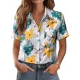thumbnail image 1 of Blusa Zeagoo de poliéster con estampado floral hawaiano para mujer, 1 of 5