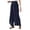 Navy, variant on Elegant Everyday Casual Pants Featuring Slit Hem Loose Fit High Waist Lightweight Breathable Trousers For Women
