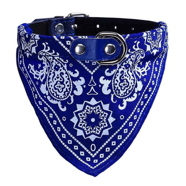 Fiudx Pañuelo para El Cuello de Perro, Ajustable, Elegante, de Pu, Ideal para Pasear y Disfrazar, Apto para Varios Tamaños, 42 X 1,5 Cm, Fácil de Usar.