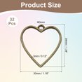 thumbnail image 2 of Uxcell 32 Pack Open Bezel, Heart Resin Bezels Pendants Open Back Bezel, Bronze, 2 of 7