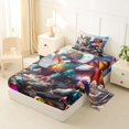 thumbnail image 2 of Homewish Wild Dragon Twin Sheets,Magical Animal Bedding,Gray,3-Piece,1 Fitted Sheet and 1 Pillowcase, 2 of 6