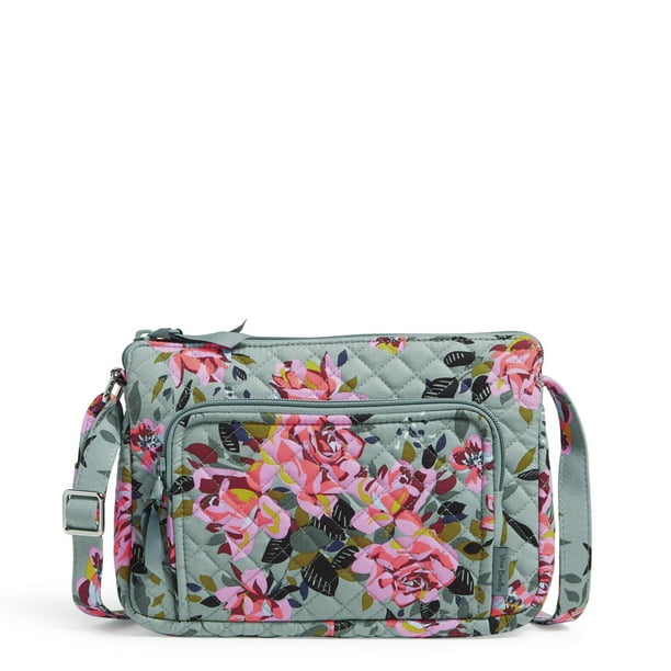 Vera Bradley Women's Cotton RFID Little Hipster Rosy Outlook