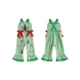 thumbnail image 2 of Cjfdfy Toddler Baby Girl Christmas Overalls Outfit Christmas Tree Bow Plaid Embroidered Ruffle Flare Pants Jumpsuit Little Baby Cute My 1St Christmas Clothes 1-6Y, 2 of 9