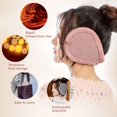 thumbnail image 3 of Men Women Casual Fluffy Soft Plush Ear Warmer Warm Earflaps Ear Muffs KHAKI, 3 of 8