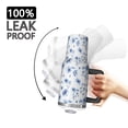 thumbnail image 3 of 40oz Pioneer Flower Floral Print Pattern Insulated Tumbler with Handle, BPA-Free Leak Proof Lid and Straws, Double Wall Vacuum, Hot 12h/Cold 34h, 3 of 6