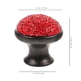 thumbnail image 2 of SHOWERORO Poignées de Porte en Strass Design Champignon Noir Poignée de Traction pour Garde-Robe Lot de 1, 2 of 4