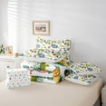 thumbnail image 6 of Manfei 7-Piece Queen Bedding Set Cute Flowers Pink Flamingo Monstera Leaf Decor For Girls, 6 of 8