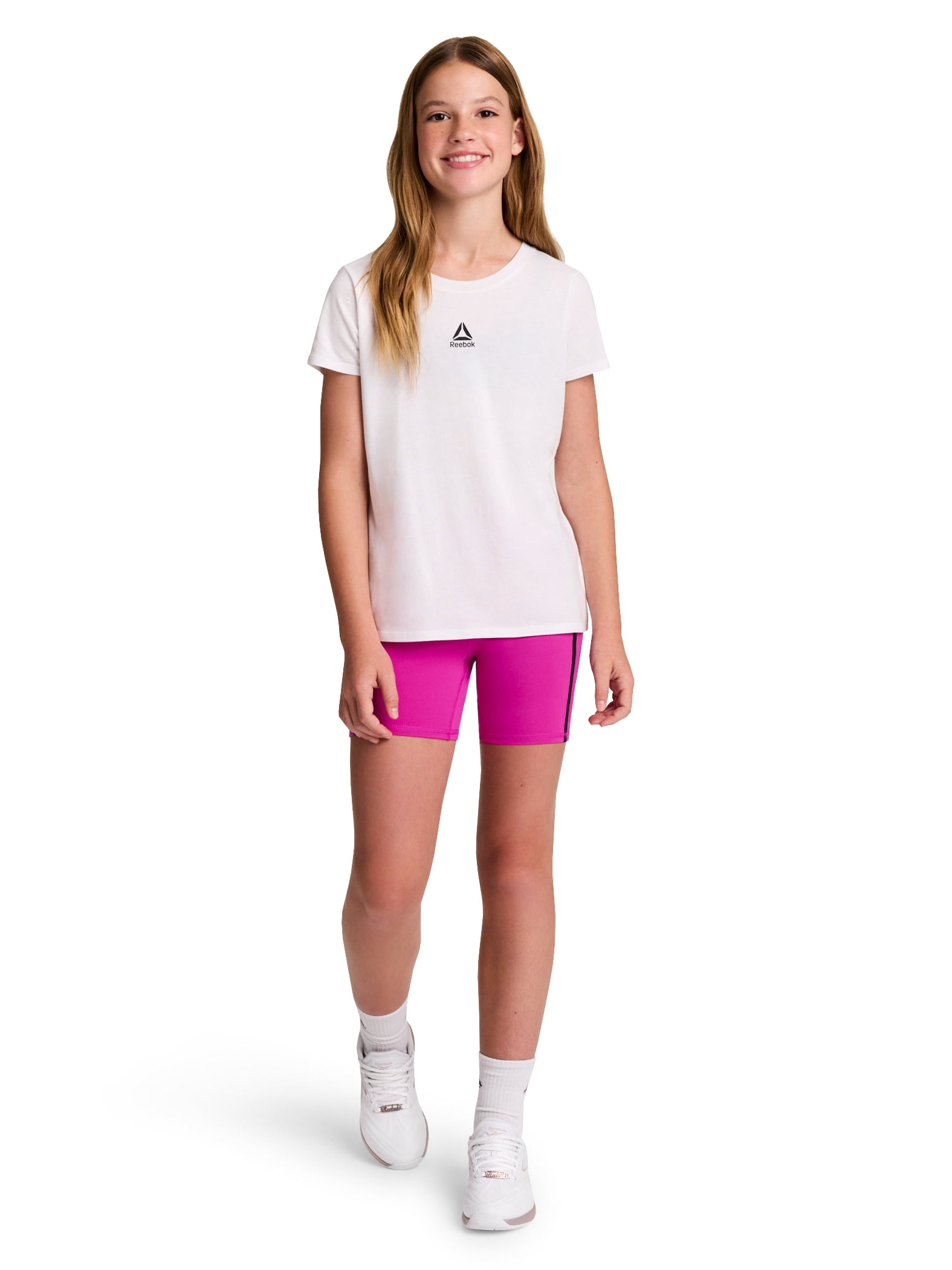 Reebok Girl's Distinction 2-Pack Short Sleeve Performance T-Shirt, Sizes 4-18