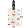 thumbnail image 6 of Square 2Pack PU Leather Fox Cruise Luggage Tag with Privacy Cover and Name ID Tag for Travel Handbags Backpacks Luggage Tags, 6 of 6