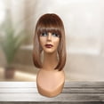 thumbnail image 3 of HILABEE Female Bald Mannequin Head Manikin Head Stand Smooth Stable Base Display Dark Green, 3 of 8