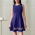thumbnail image 2 of Kid Girl Dress Sleeveless A-Line Tiered Swing Cute Dark Blue Dresses For Girls Birthday Dress Girls Sun Dresses Fancy Dress, 2 of 9