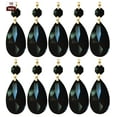 thumbnail image 1 of Royal Designs 10 Pack Chandelier Replacement Crystal Prisms Black Almond One Bead Polished Brass, 1 of 1
