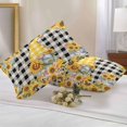 thumbnail image 3 of Outdoor Pillow Cover Gnome Sunflower Yellow Set of 2 Waterproof Throw Pillowcases Floral Leaves Buffalo Plaid Decorative Patio Furniture Pillows for Couch Garden Indoor & Outdoor Use, 3 of 9