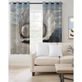 thumbnail image 2 of Oil Painting Coastal Blackout Curtains for Bedroom Living Room Darkening Curtains 90 Inch Shell Seaside Art Black Out Window Curtain Privacy Insulated Window Treatment Grommet Drapes 52"x90"x2, 2 of 9