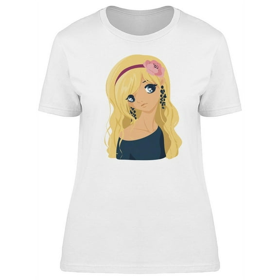Cute Girl Fashion Cartoon Tee Women's -Image by Shutterstock