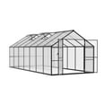 thumbnail image 3 of VEIKOUS 14' x 8' Walk-in Greenhouse for Garden Plants Greenhouse Kit w/Aluminum Frame, Lockable Door & 2 Roof Vents, 3 of 10