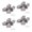 nickel, variant on 4Pieces Stainless Steel Hinge For Folding Door Screen And Table Flap Invisible Hinges for Small Space Home Cabinet Closet
