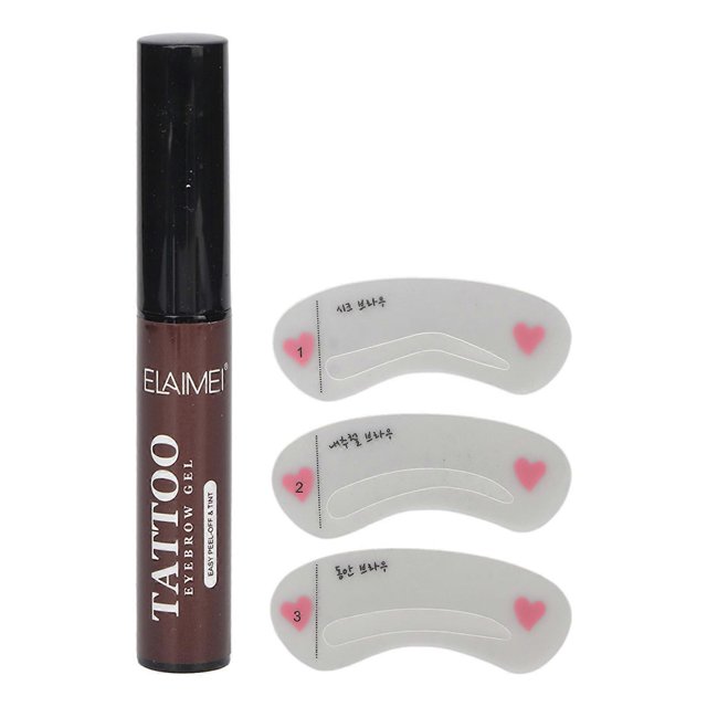 Gel pour sourcils Tattoo Peel Off, séchage rapide, coloration brun foncé, waterproof, 0,2 oz