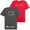 Charcoal/Red, variant on Mens Big and Tall T Shirts - 2 Pack Crewneck Mens T-Shirt Big & Tall Clothing Black/Royal