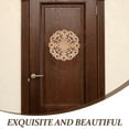 thumbnail image 3 of CRAFTHROU 1Set House Decorations Living Room Wood Decal Khaki Log Color Round Carved Pattern for Furniture, 3 of 4