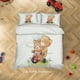 thumbnail image 1 of 3D Cartoon Oso Bicicleta Funda de edredón Juego de ropa de cama Funda de edredón Fundas de almohada SF47, 1 of 3