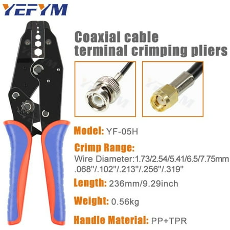 

Essential High-quality Coaxial Cable Crimping Pliers for SMA/BNC RG58 RG59 RG62 RG174 RG8 RG11 RG188 RG233 YF Series - YF-05H: Top-notch Repair Connection Tools to Have