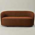 thumbnail image 6 of 68-Inches Boucle Upholstered Loveseat 2 Deeper Seat Sofa, Modern Minimalist Comfy Sherpa Couch for Small Spaces, Brown, 6 of 9
