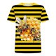 thumbnail image 4 of Tops de Cuello Redondo para Mujeres Casual de Moda Impresa Camiseta de Manga Corta para Uso Diario Y de Fiesta, 4 of 5