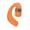Orange, variant on LSLJS Open Ear Headphones, Wireless Business Single Earpiece Bluetooth 5.3 Air Conduction Headset with Digital Display, Noise Cancelling Ergonomic Design Headphone with Mic for Sports Workout Driving