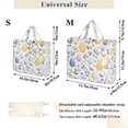 thumbnail image 2 of FORMRS Womens Corduroy Tote Bag Crossbody Shoulder Handbag with Pocket, Purple Easter Eggs, 2 of 7