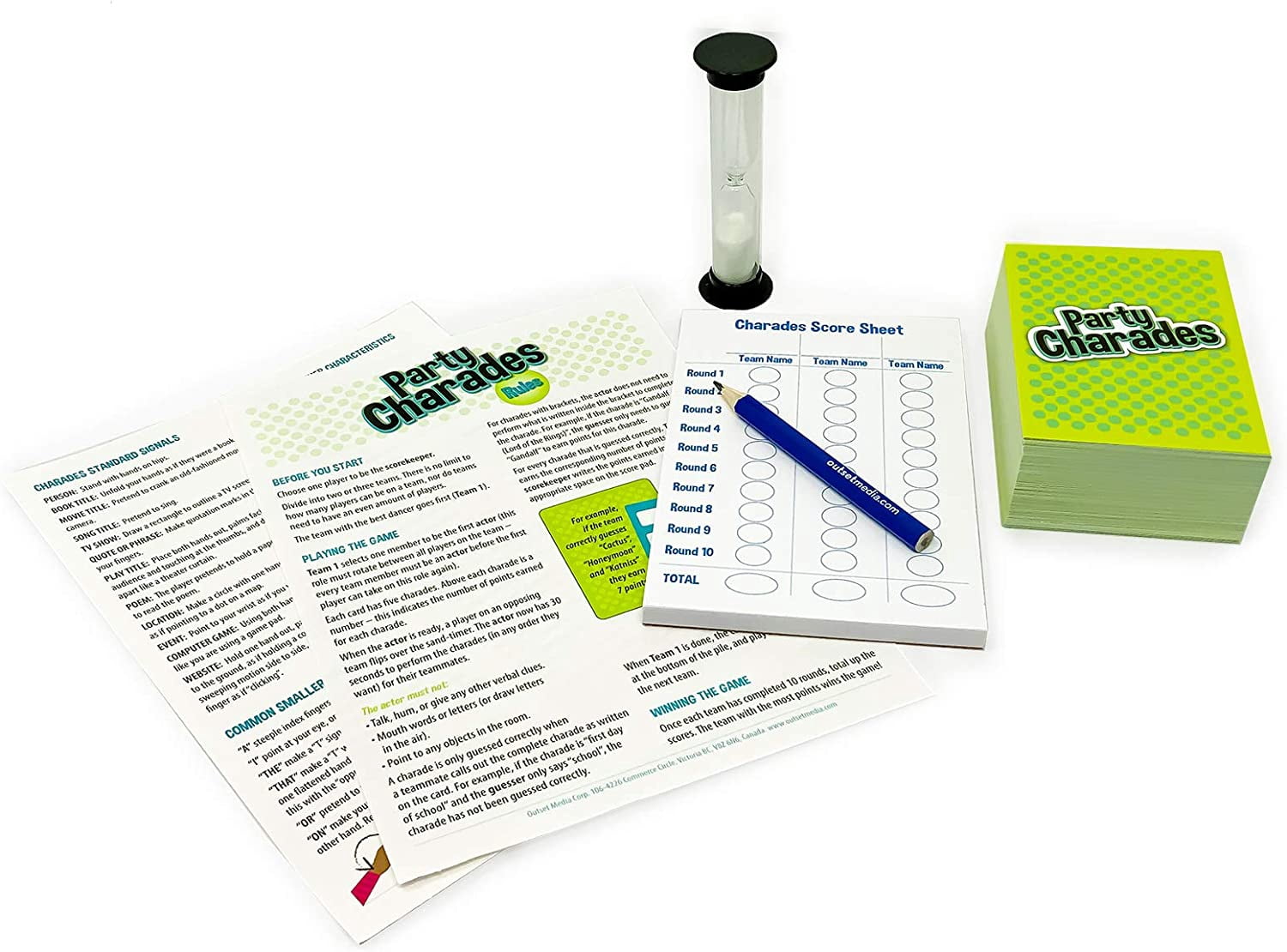 Party Charades Game – Contains 550 charades – Great Family Game for 2 or More Players Ages 10 and up