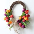 thumbnail image 3 of Bearachild Guirnalda de puerta, artificial, flores falsas, accesorios para el hogar, fiesta de vacaciones, regalo dulce multiusos, flores de seda Kits de decoración para fiestas, 3 of 6