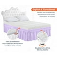 thumbnail image 2 of SGI Bedding 18 Inch Wrap Around Bedskirt | Microfiber Wrap Around Bed Skirt | Fade-Resistant, Wrinkle-free, Anti-static, Decorative, Extra Storage Space, Clutter-Free | Family XL, Lilac, 2 of 8