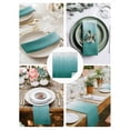 thumbnail image 3 of Teal Green Ombre Cloth Napkins Set of 8 Reusable Dinner Napkins, Contemporary Gradient Abstract Art Cocktail Napkin Washable Table Napkins for Wedding/Holiday Party/Baby Shower 20"x20", 3 of 7