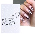thumbnail image 7 of UDIYO Nail Sticker French Style DIY Colorful Line Decal Powder 3D Transfer Slider for Manicure, 7 of 7