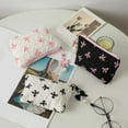 thumbnail image 1 of Knitted Striped Cosmetic Bag, Portable Pencil Case, Ins Style, Woolen Material, Travel Use, Organize Makeup, Fashion Accessory, 1 of 8