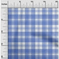 thumbnail image 2 of oneOone Viscose Jersey Medium Blue Fabric Tartan Dress Material Fabric Print Fabric By The Yard 60 Inch Wide, 2 of 4