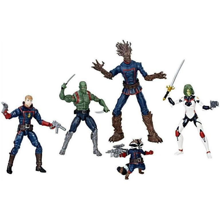 Marvel Legends Star Lord, Gamora, Rocket, Drax & Groot