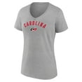 thumbnail image 2 of Women's Heathered Gray Carolina Hurricanes Team Arc V-Neck T-Shirt, 2 of 3