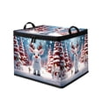 thumbnail image 2 of Christmas Foldable Storage Box, Holiday Ornament Clothes Storage Bin with Lid Handles, Large Capacity Decorative Christmas Organizer, Home Storage Gift, 2 of 6
