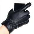 thumbnail image 5 of PMVFHDE Men's Winter PU Leather Touchscreen Gloves with Brushed Inner, Windproof Riding Ski Gloves for Cold Black，One Size, 5 of 9