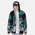 thumbnail image 3 of Pofeuu Hungry Tyrannosaurus Print Sun Protection Outdoor Lightweight Full Zip UV Cooling Hoodie Long Sleeve Summer Clothing for Outdoor Hiking-Medium, 3 of 5