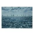 thumbnail image 3 of Nautical Cutting Board, Group of Sailing Boats in the Sea Competition Game Racing Sports Mediterranean Landscape, Decorative Tempered Glass Cutting and Serving Board, Small Size, Blue, by Ambesonne, 3 of 5